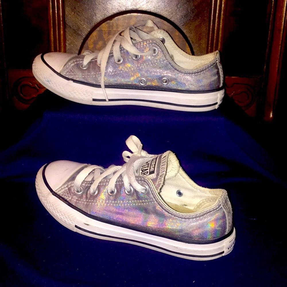 Converse 1C Youth Iridescent Silver Sneakers